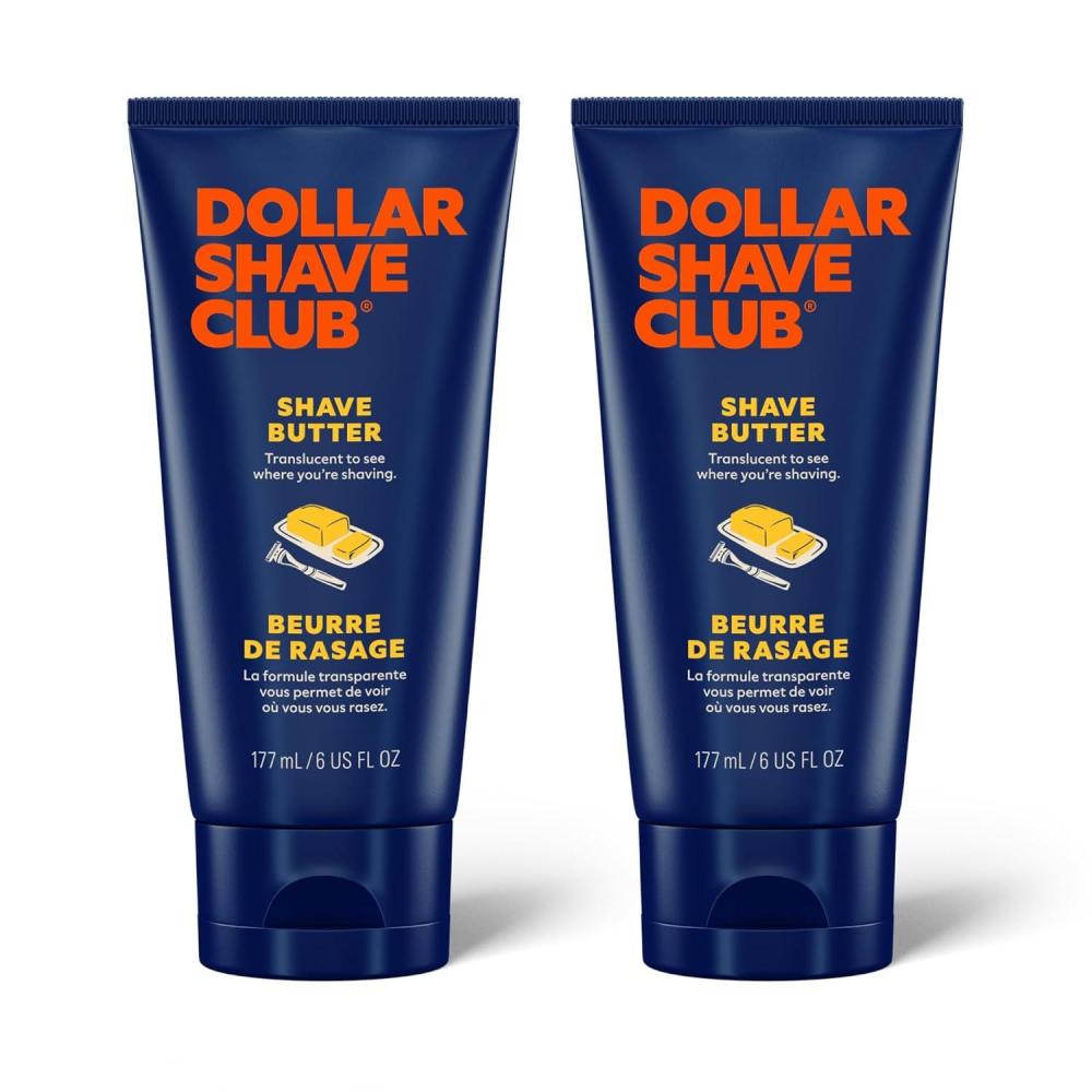 imageDollar Shave Club  Shave Butter 6 ounce 2 Pack Sandalwood  Translucent Shaving Cream for Sensitive SkinSynthetic Fragrance Free