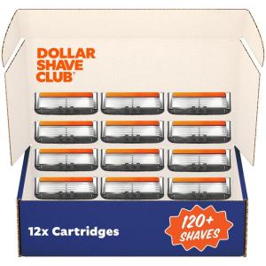 Dollar Shave Club | 6 Blade Razor Refills (8 Pack) | 6 Stainless Steel Blades for a Close & Comfortable Shave(12 Count (Pack of 1))
