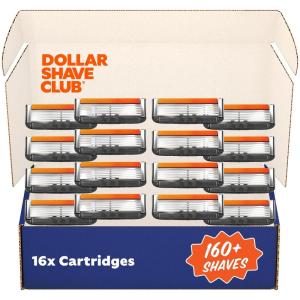 Dollar Shave Club | 6 Blade Razor Refills (8 Pack) | 6 Stainless Steel Blades for a Close & Comfortable Shave(16 Count (Pack of 1))