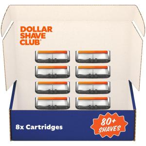 Dollar Shave Club | 6 Blade Razor Refills (8 Pack) | 6 Stainless Steel Blades for a Close & Comfortable Shave(8 Count (Pack of 1))