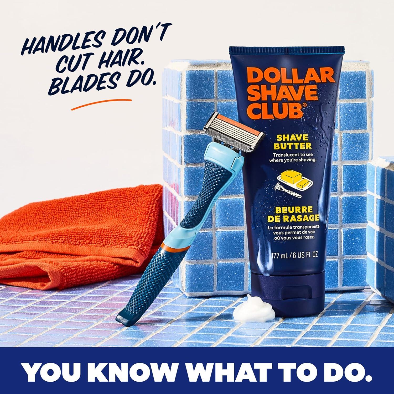 imageDollar Shave Club Razor Handle 2 Pack Green Replacement Razor Blade HandlesBlue