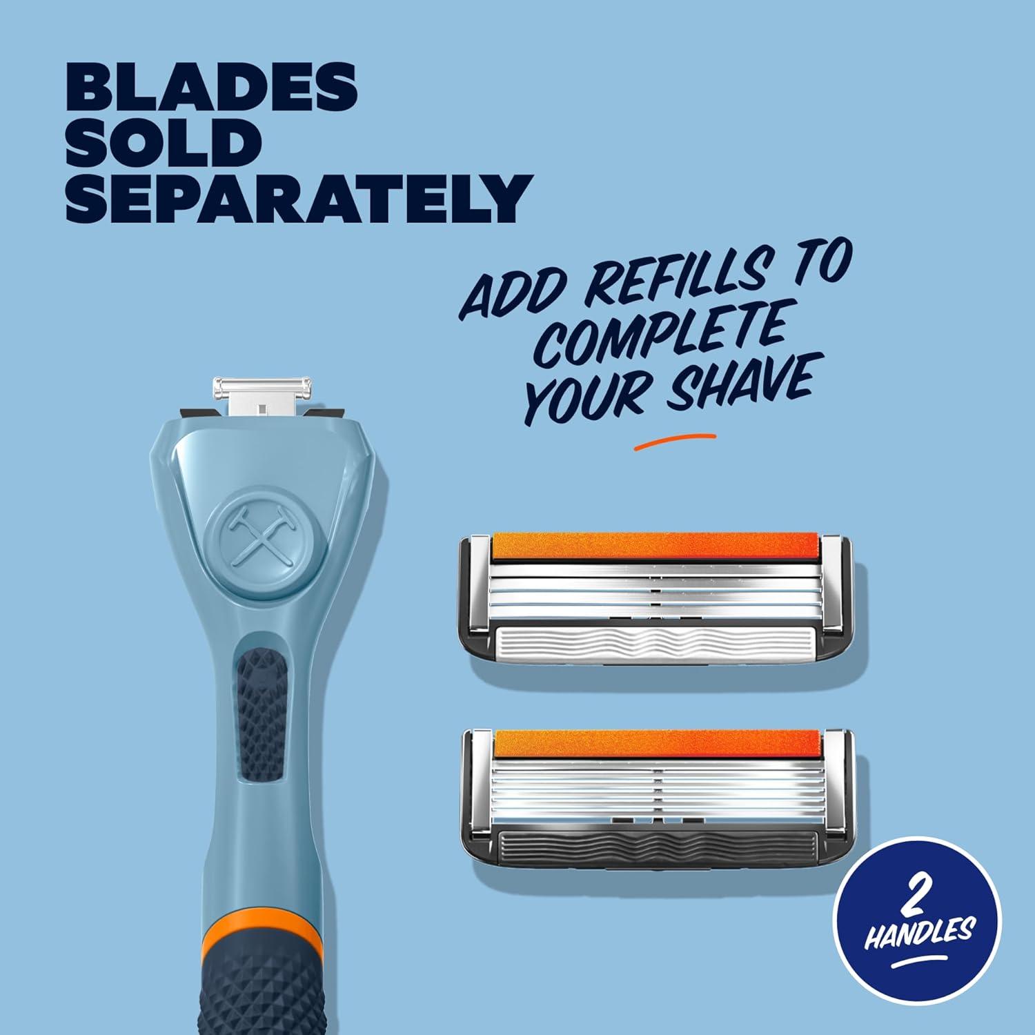 imageDollar Shave Club Razor Handle 2 Pack Green Replacement Razor Blade HandlesBlue