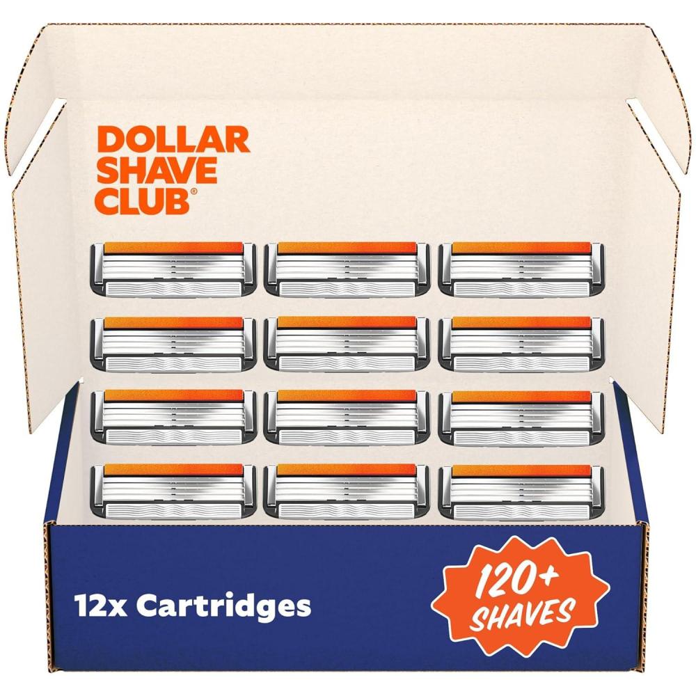 imageDollar Shave Club  4 Blade Razor Refills 8 Pack  Swift Rinse Blades for Longer and Thicker Hair12 Count Pack of 1