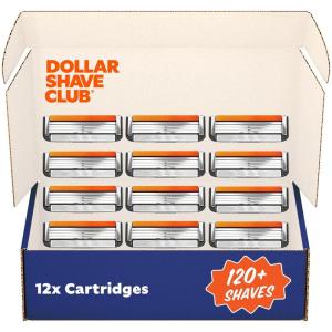 Dollar Shave Club | 4 Blade Razor Refills (8 Pack) | Swift Rinse Blades for Longer and Thicker Hair(12 Count (Pack of 1))