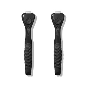 Dollar Shave Club For Women | Maroon Wavy Grip Handle 2 Pack | Lightweight, Ergonomic Handles for Every Curve, Corner, and Tricky Spot | Razors for Women, Womens Razors for Shaving(Black)
